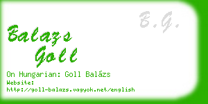 balazs goll business card